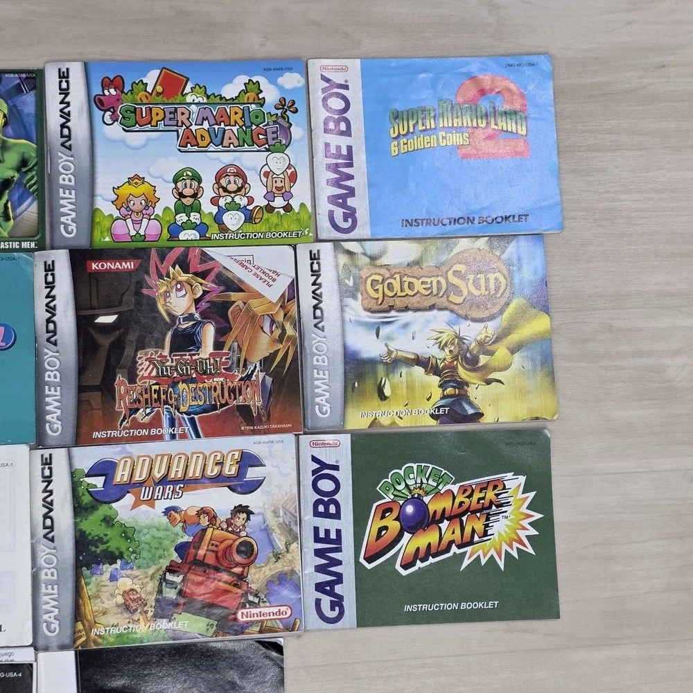 Lot of 23 Nintendo Gameboy + Color + Advance DS Instruction Booklets Manual Only